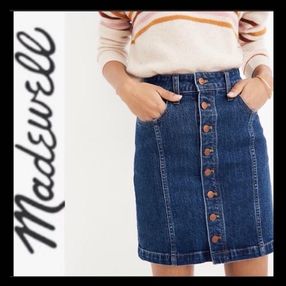 ⭐️HP⭐️NWT Madewell Stretch Denim Skirt - Picture 9 of 12